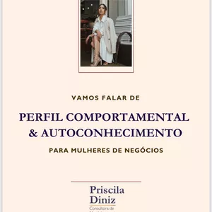 Imagem de capa para o Ebook PERFIL COMPORTAMENTAL &amp; AUTOCONHECIMENTO PARA MULHERES DE NEGÓCIOS - Por Priscila Diniz