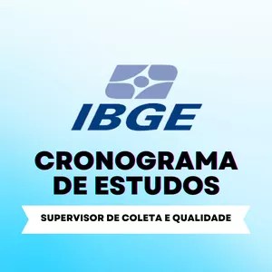Imagem de capa para o Ebook Cronograma de estudos IBGE (Supervisor de coleta e qualidade)