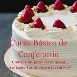 Imagem de capa para o Ebook Curso Básico de Confeitaria