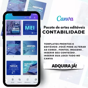 Imagem de capa para o Ebook INSTAPACK CANVA: TEMPLATES PRONTOS E EDITAVEIS CONTABILIDADE FINANÇAS INSTAGRAM REDES SOCIAIS