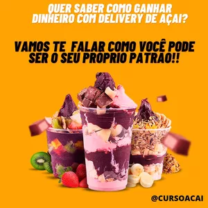 Imagem de capa para o Curso online Lucrando com Delivery de Açai