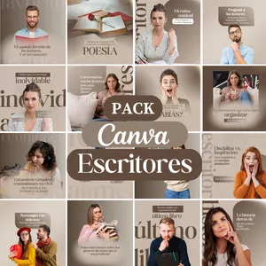 Imagen de portada para Ebook PACK CANVA ESCRITORES