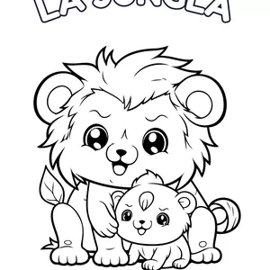 Imagen de portada para Ebook “La Jungla” libro para colorear