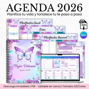 Imagen de portada para Ebook Agenda Cristiana 2026 + Planificadores + Diario Devocional - MegaPack