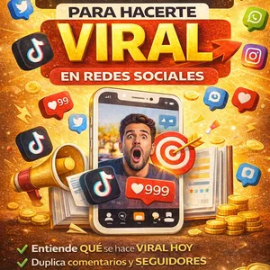Imagen de portada para Ebook Guía Viral 2026 Paso a paso para hacerte VIRAL en redes sociales.