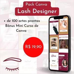 Imagem do curso Pack Canva Lash Designer
