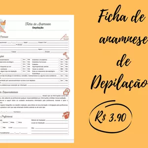 Imagem de capa para o Ebook Ficha de Anamnese de Depilação