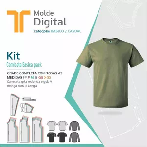 Imagem de capa para o Curso online kit molde Digital Camiseta Basica pack