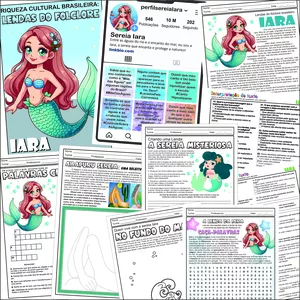 Imagem de capa para o Ebook SEREIA IARA - LENDAS DO FOLCLORE