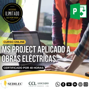 Imagen de portada para Curso online MS PROJECT APLICADO A OBRAS ELÉCTRICAS