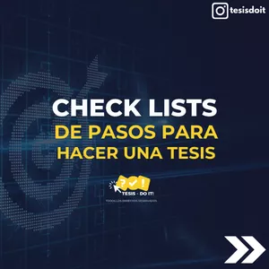 Imagen de portada para Ebook Plantilla Check List de pasos para hacer una tesis. 