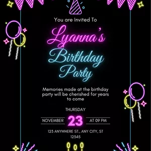 Cover image for Ebook Editable Birthday Invitation-Canva Template 