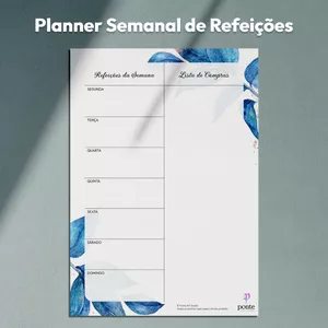 Imagem de capa para o Curso online Planner Semanal de Refeições + Lista de Compras