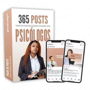 Imagem de capa para o Curso online Pack de 365 Posts para Psicólogos