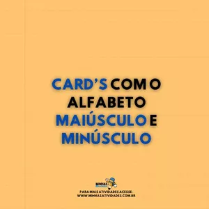 Imagem de capa para o Ebook Card’s com o Alfabeto Maiúsculo e Minúsculo – Aprendizado Visual e Divertido