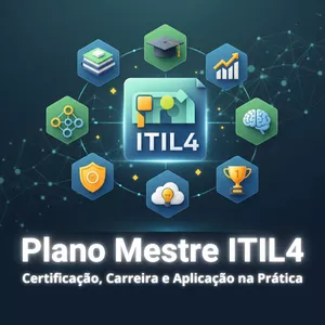 Imagem de capa para o Curso online Plano Mestre ITIL4: Certificação, Carreira e Aplicação na Prática