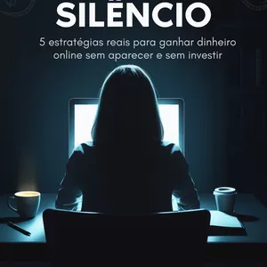 Imagem de capa para o Ebook Lucre em Silêncio: 5 estratégias reais para ganhar dinheiro online sem aparecer e sem investir.