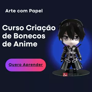 Imagem de capa para o Ebook Criação de Bonecos de Anime com Papel