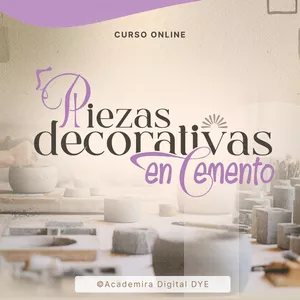 Imagen de portada para Curso online Piezas decorativas en cemento para emprender