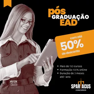 Imagem do curso Pós graduação EAD - Diversas áreas (Spartacus Concursos)