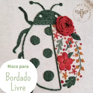 Imagem de capa para o Ebook Risco "Joaninha" para Bordado Livre