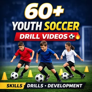 Imagem de capa para o Ebook 60+ Youth Soccer Drill Videos
