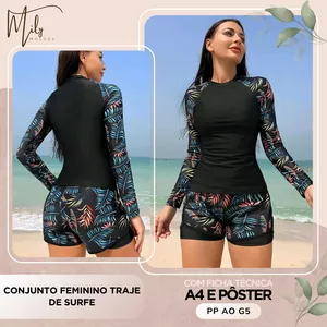 Imagem de capa para o Ebook Conjunto Feminino Traje de Surfe