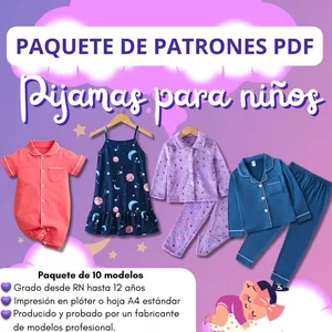 Imagen de portada para Curso online Paquete de moldes para pijamas infantiles