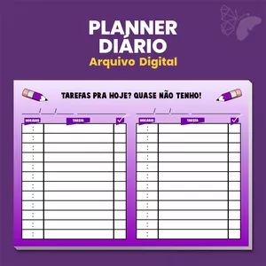 Imagem de capa para o Ebook PLANNER DE TAREFAS DIÁRIAS