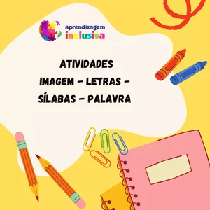 Imagem de capa para o Curso online ATIVIDADES COM IMAGEM - LETRAS - SÍLABAS E PALAVRA