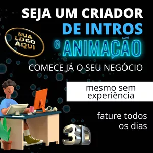 Imagem de capa para o Curso online SEJA UM CRIADOR DE INTROS E DE ANIMACAO DE LOGOMARCA
