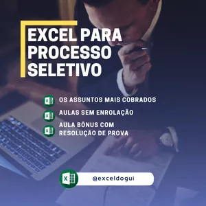 Imagem de capa para o Curso online EXCEL PARA PROCESSO SELETIVO