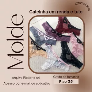 Imagem de capa para o Ebook Molde calcinha em tule e renda