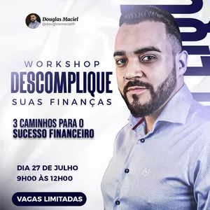 Imagem de capa para o Evento presencial Workshop Descomplique suas Finanças 