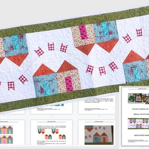 Imagem de capa para o Ebook Projeto Digital Caminho de Mesa Arraial do Patchwork