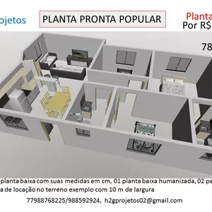 Imagem de capa para o Ebook Planta Baixa R301 de 78,56m²