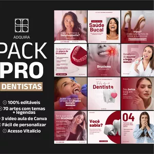 Imagem do curso Pack Pro Canva - Dentistas