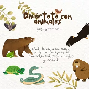 Imagen de portada para Ebook Diviértete con animales (Ebook - Tarjetas de animales realistas y juegos)