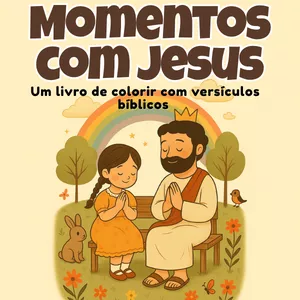 Imagem de capa para o Ebook Momentos com Jesus - Versículos Bíblicos para Colorir