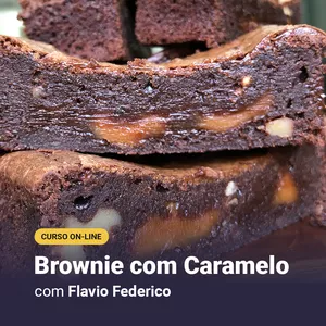 Imagem de capa para o Curso online Brownie com Caramelo com Flavio Federico