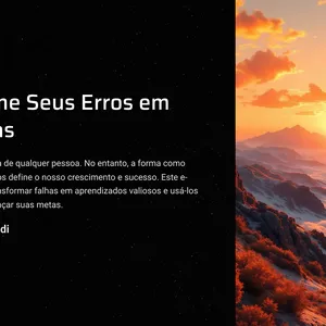 Imagem de capa para o Ebook Transforme Seus Erros em Conquistas