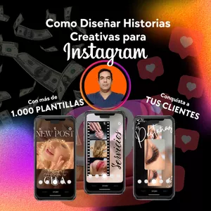 Imagen de portada para Curso online Como Diseñar Historias Creativas para Instagram