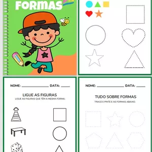 Imagem de capa para o Ebook CADERNO TUDO SOBRE FORMAS GEOMETRICAS