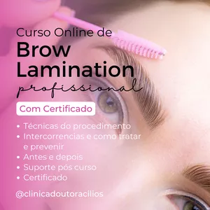 Imagem de capa para o Serviço online Brow Lamination - CURSO VIP ONLINE COMPLETO