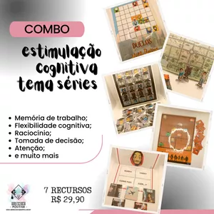 Imagem de capa para o Ebook Combo de estimulação cognitiva - tema filmes e séries