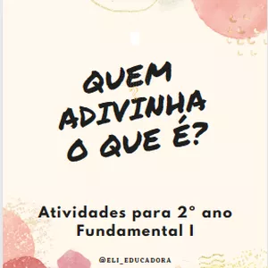 Imagem de capa para o Ebook Atividades de Alfabetização - Adivinhas