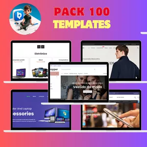 Imagem de capa para o Curso online Pack de 100 Templates de Paginas de Sites em HTML5.