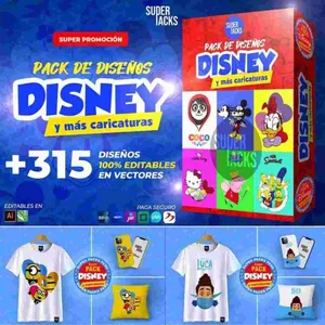 Imagen de portada para Curso online Mega pack +315 diseños disney