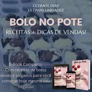 Imagem de capa para o Ebook Bolo no Pote / Receitas + Dicas 