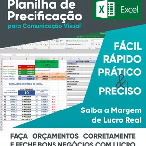 Imagem do curso Planilha de Precificação para Comunicação Visual + BRINDE